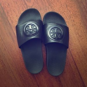 Tory Burch Lina Leather Slide Sandals US 8